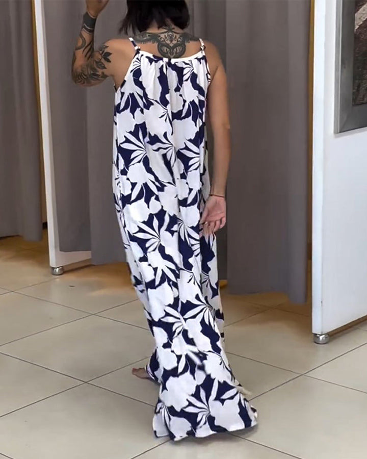 Robe avec liens et imprimé