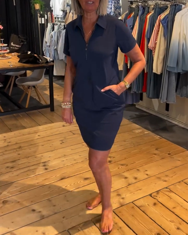 Robe Revers Fermeture éclair