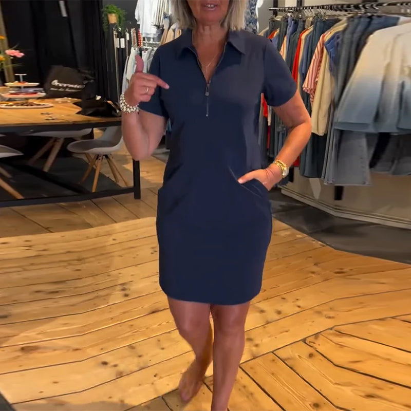 Robe Revers Fermeture éclair